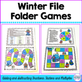 Winter Board Games | Fraction Addition and Subtraction Fac