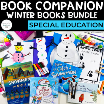 Preview of Winter Book Companions Bundle | Special Education