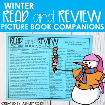 Preview of Winter Book Companions for Speech Therapy - Sneezy The Snowman + 4 more