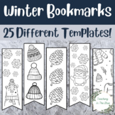 25 Winter Bookmark Templates | Kinder-Elementary | Printab