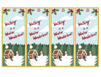 Preview of Walking in a Winter Wonderland Snowman Bookmarks