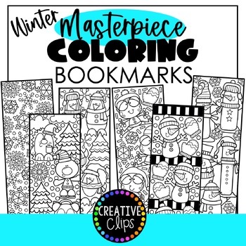 Preview of Winter Bookmarks Coloring Pages {Winter Coloring Pages}