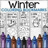Winter Bookmarks to Color | Winter Coloring Bookmarks