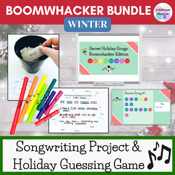 Preview of Winter Boomwhacker Music Activities for January and Christmas