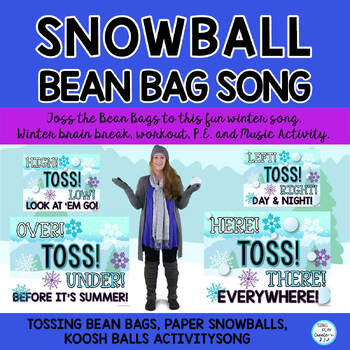 Preview of Winter Brain Break: “Snowballs Everywhere!” Movement & Bean Bag Activity