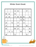 Winter Brain Break Sudoku-Easy