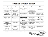 Winter Break Bingo (Editable)
