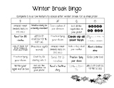 Winter Break Bingo English/Spanish