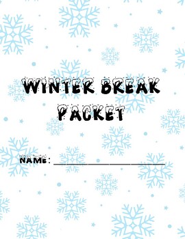Preview of Winter Break Challenge Packet: Sparking Minds, Igniting Fun!