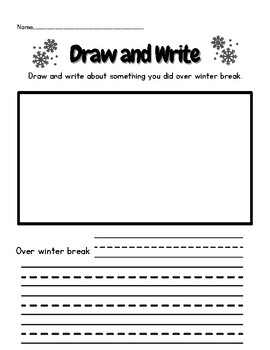 Spring Break Vacation Activity Writing Paper Kindergarten First Second  Grade