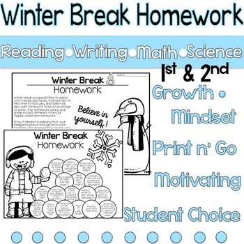 winter break homework for class 2