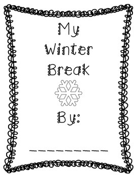 winter break homework cover page