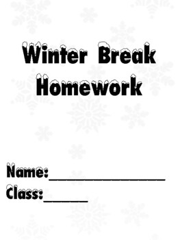 winter break homework design