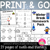 Winter Break Homework Pack {PRINT AND GO}
