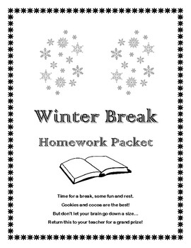 winter break homework packet 5th grade