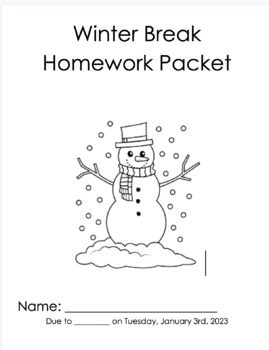 Preview of Winter Break Homework Packet