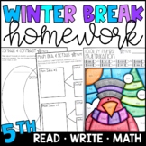 Winter Break Homework for 5th Grade - Reading, Writing, an