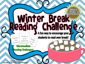 Preview of Winter Break Marshmallow Reading Challenge