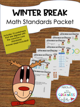 Preview of Winter Break Math standards Practice Packet