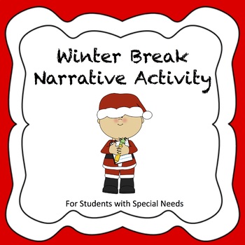 Preview of Winter Break Narrative Essay Map + Drawing Activity