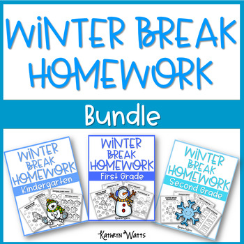 Preview of Winter Break Packet Bundle