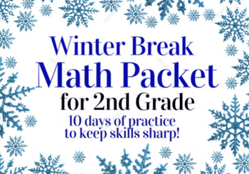 Preview of Winter Break Packet / Christmas Holiday Packet - 2nd Grade Math