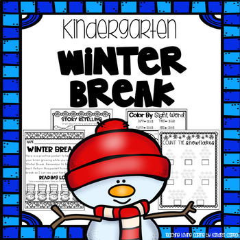 Preview of Winter Break Packet - Kindergarten