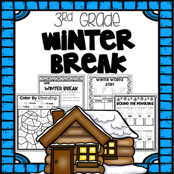 Preview of Winter Break Packet - Third Grade