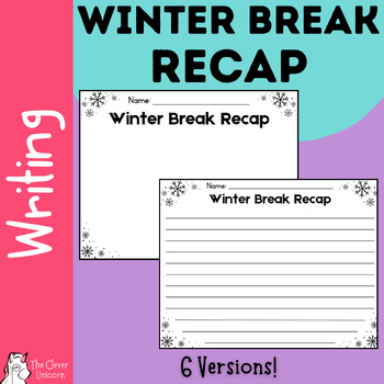 Preview of Winter Break Recap