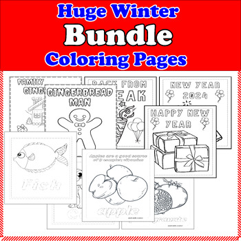 Preview of Winter Break Reset | Huge Winter Bundle Coloring Pages