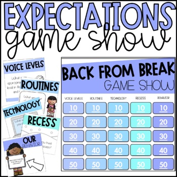 Preview of Winter Break Routines and Procedures Review Game | Expectations Review