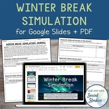 Preview of Winter Break Simulation | Last Day Before Winter Break Activity