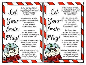 Winter Break Snow Globe Task Cards by Blair Turner | TPT