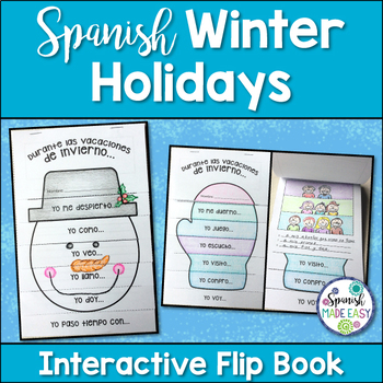 Preview of Spanish Winter Holidays: Interactive Flip Book