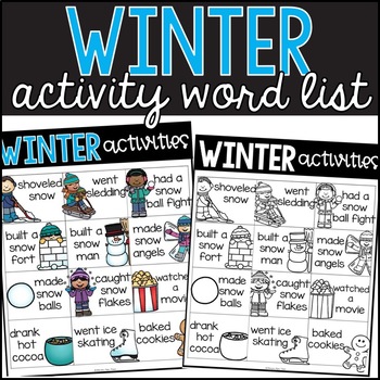 Winter Writing and Snapshots by Primary Fairy Tales | TpT