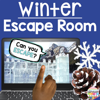 Preview of Winter Escape Room Breakout Digital Winter Holiday Review Activity