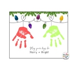 Winter Bright and Merry Handprint Art Craft Printable Temp