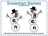 Winter Build A Name or Word Snowman