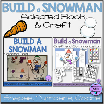 Preview of Winter Build a Snowman Adapted Book and Craft Bundle Speech & SPED