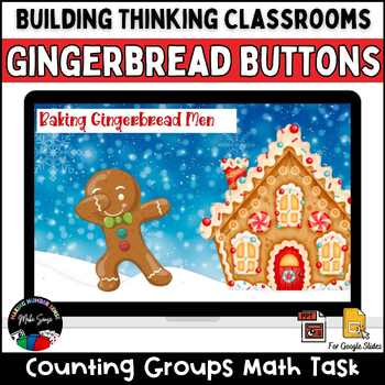 Preview of Winter Gingerbread Man Arrays & Equal Groups Repeated Addition Math Task - BTC