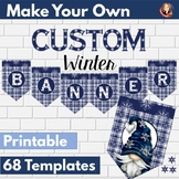 Winter Bulletin Board Banner and Party Pennants
