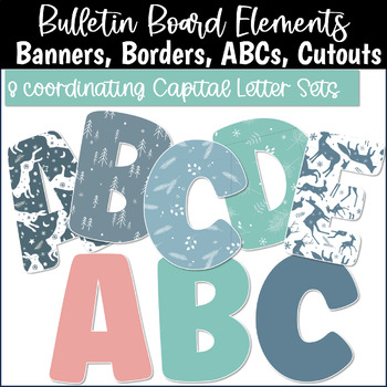 Preview of Winter Bulletin Board Kit | Banners, Borders, ABCs, Cut-outs