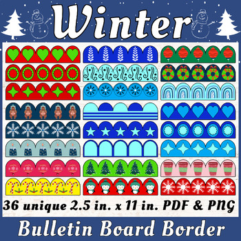 Preview of Winter Bulletin Board Borders - Farmhouse Décor Designs for Classroom Decoration