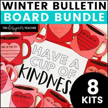 Preview of Winter Bulletin Board Bundle Door Decor Crafts: December, January, February