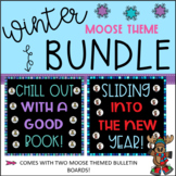 Winter Bulletin Board Bundle | EDITABLE Moose Cut-Outs | W