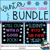 Winter Bulletin Board Bundle | EDITABLE Snowman Cut-Outs |