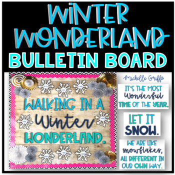 Preview of Winter Bulletin Board Christmas Craft Snow Snowflake