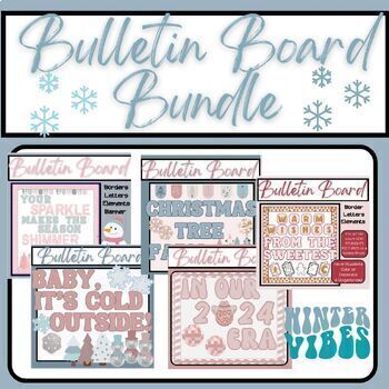 Preview of Winter Bulletin Board/Door Decor Bundle: 10 Complete Displays