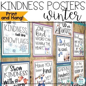 Preview of Winter Bulletin Board Ideas February Posters for Random Acts of Kindness Week
