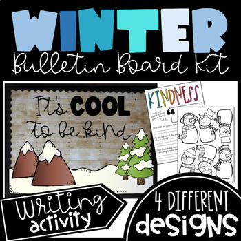 Preview of Winter Bulletin Board - Snowman Kindness Writing Activity - Kindness Posters